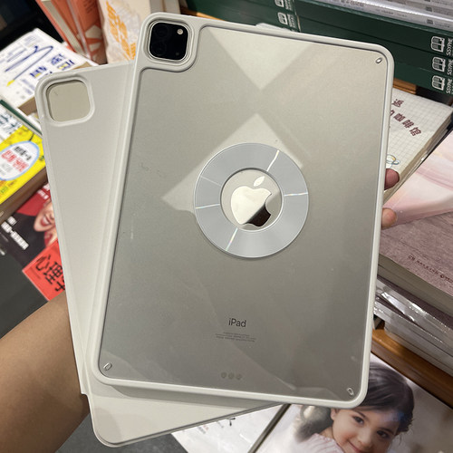 720旋转适用苹果2024ipadpro保护壳11寸亚克力6透明air6磁吸3拆分10代10.9无笔槽九3防弯壳2021平板10.2软壳8 - 图0