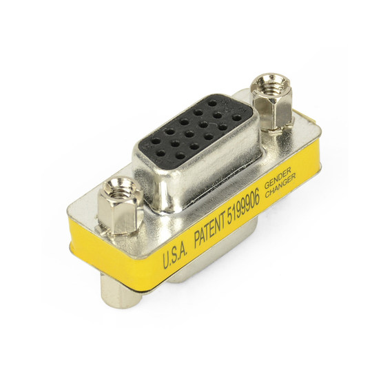 VGA对接头母对母直通双母头电脑显示器连接线转换接头母口 公对公 公对母270度 90度