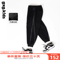 gxgkids childrens clothing children casual pants 23 winter new male girls bunches sports pants and pants with suede pants