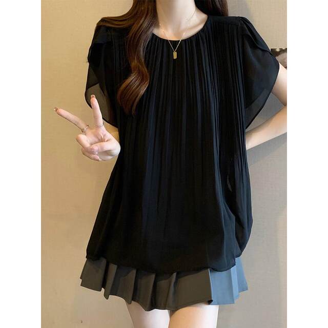 ຂະໜາດໃຫຍ່ 300 ປອນ ເສື້ອຢືດ chiffon ວ່າງສຳລັບແມ່ຍິງລະດູຮ້ອນ