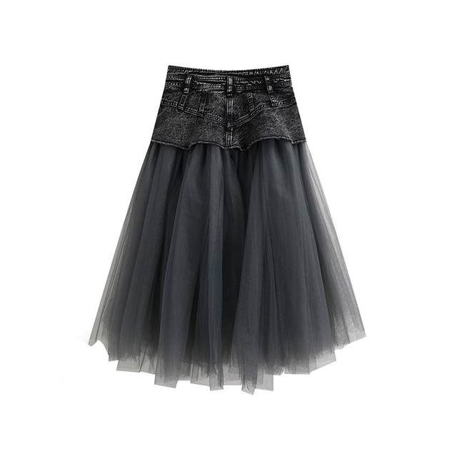 Large size 300Jin Jin is equal to 0.5kg dark denim stitching women's summer