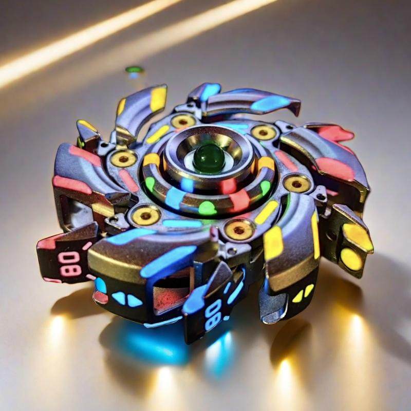 暴躁08夜光指尖发光陀螺金属手转解压神器黑科技不锈钢edc玩具,淘宝优惠券,粉丝福利购,淘宝优惠卷