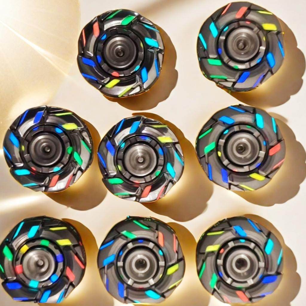 暴躁08夜光指尖发光陀螺金属手转解压神器黑科技不锈钢edc玩具,淘宝优惠券,粉丝福利购,淘宝优惠卷