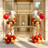 Mid-Autumn Festival decoration bunny balloon pillar road guide 4S store event store entrance National Day atmosphere scene layout