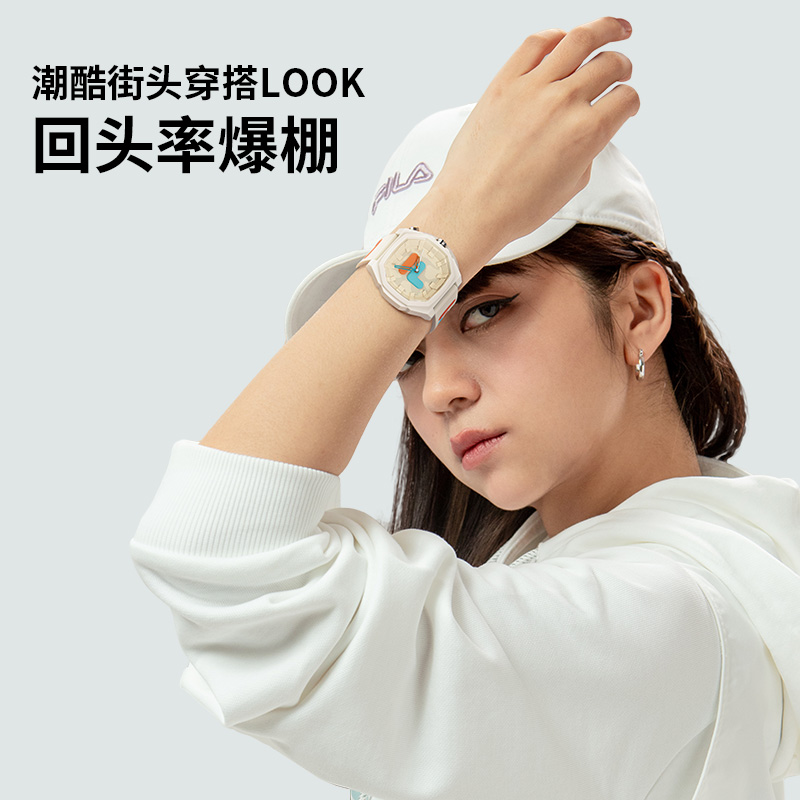 fila手表官方旗舰店【新款】FILA斐乐手表女夏季新款潮流情侣防水运动手表男61053