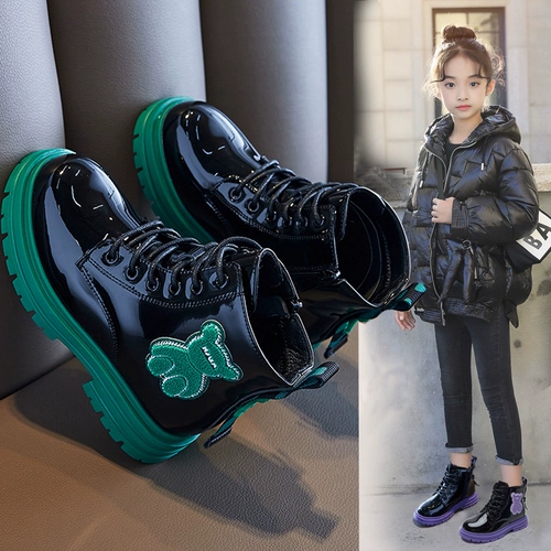 Martens, демисезонные детские утепленные короткие сапоги, коллекция 2023 года, подходят для подростков