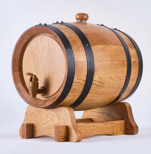 恒压5升L橡木桶酒桶空桶红酒葡萄酒实木橡木酒桶家用烘烤无胆 - 图0
