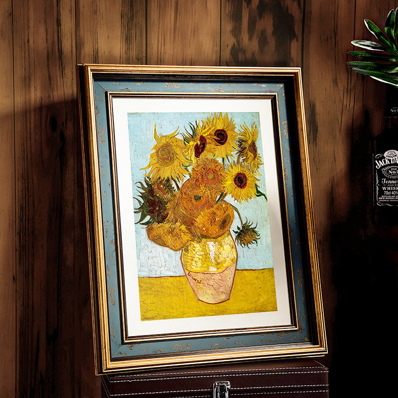 油画外框裱框画框装裱美式欧式复古木框边条任意尺寸定制挂墙定做