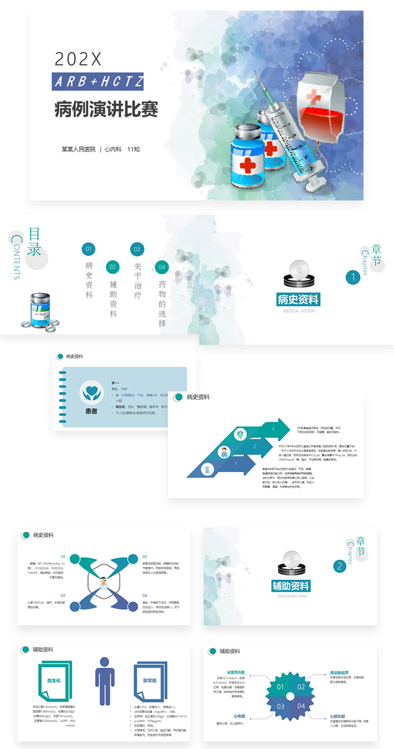 医院医学病例分析讨论演讲比赛PPT模板医生医疗护理疑难病症汇报 - 图2