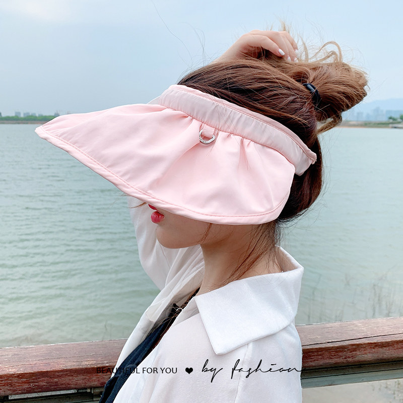 发箍式遮阳帽子女防晒遮脸韩版潮 differhand发饰