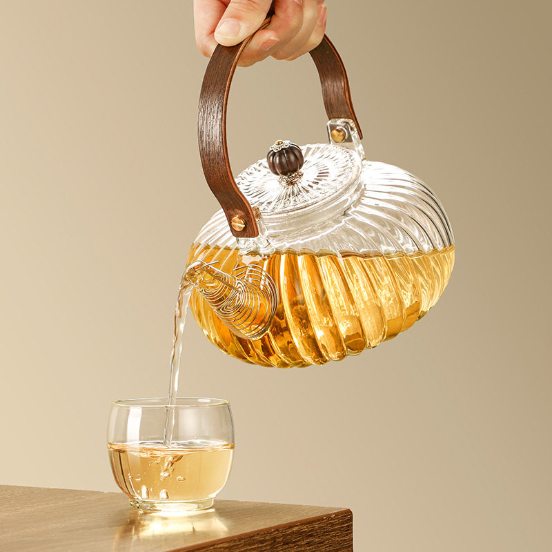 玻璃泡茶壶电陶炉烧水养生提梁壶 光米家居茶壶