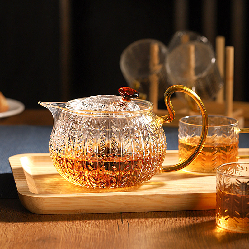 光一茶水分离泡茶壶煮茶壶玻璃泡茶 光米家居茶壶