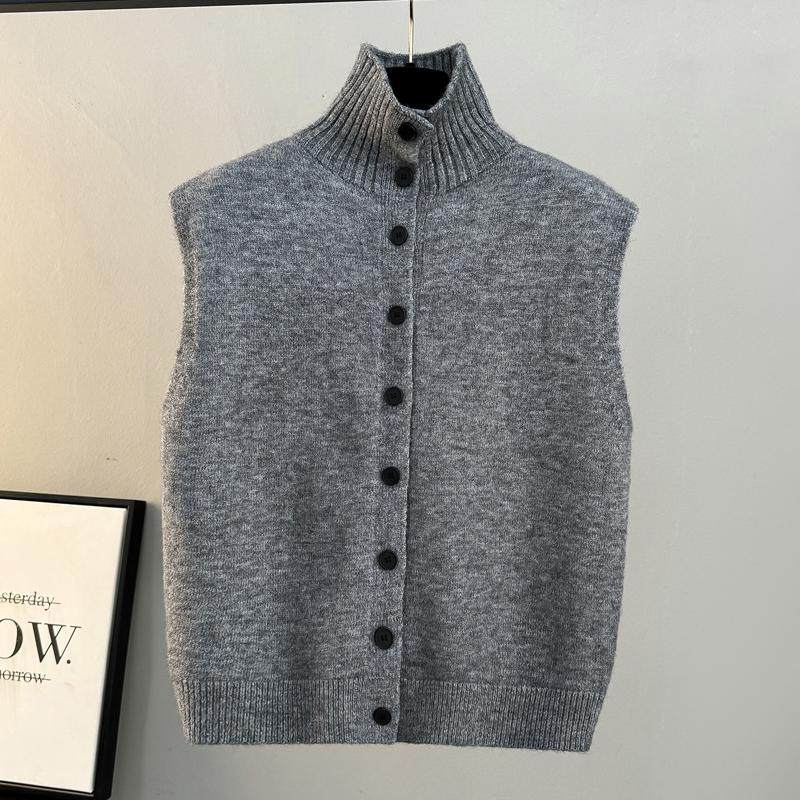 简约半高领宽松慵懒风毛衣背心马甲今年流行上衣加厚女装新款马夹,淘宝优惠券,粉丝福利购,淘宝优惠卷