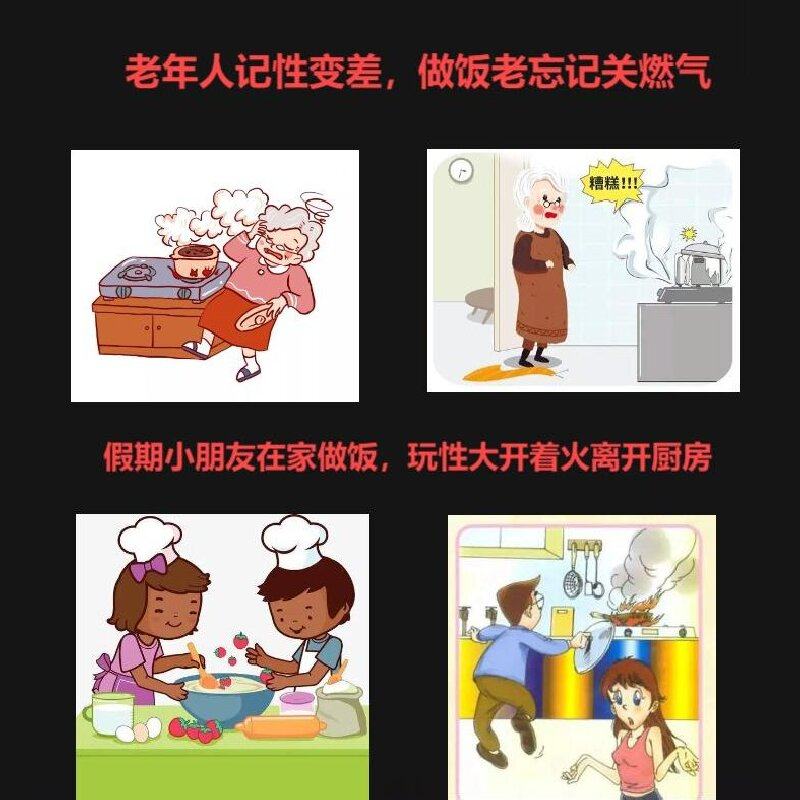 厨房高清烟雾探测摄像机室内可燃气体烟感报警监控器手机远程查看