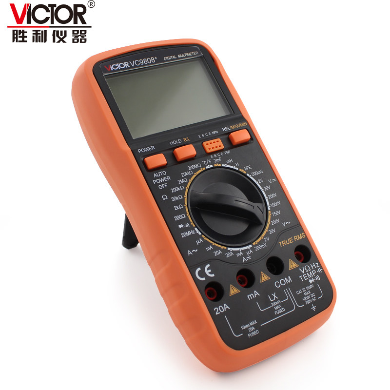 胜利vc9808+防烧电容数字万用表 天鑫五金万用表
