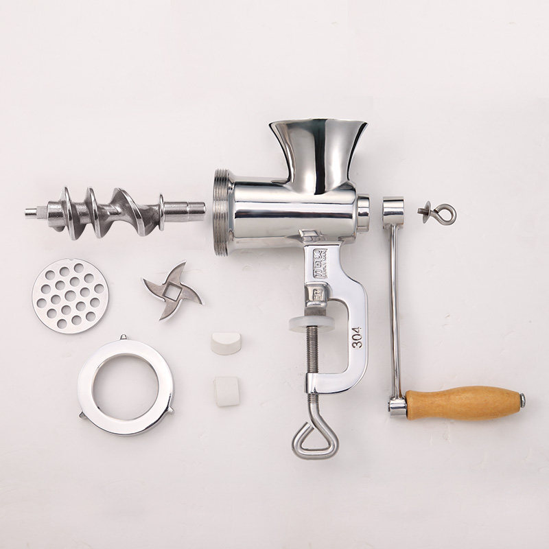 力可美手动绞肉机JR不锈钢家用手摇碎肉绞菜馅磨粉灌香肠器多功能