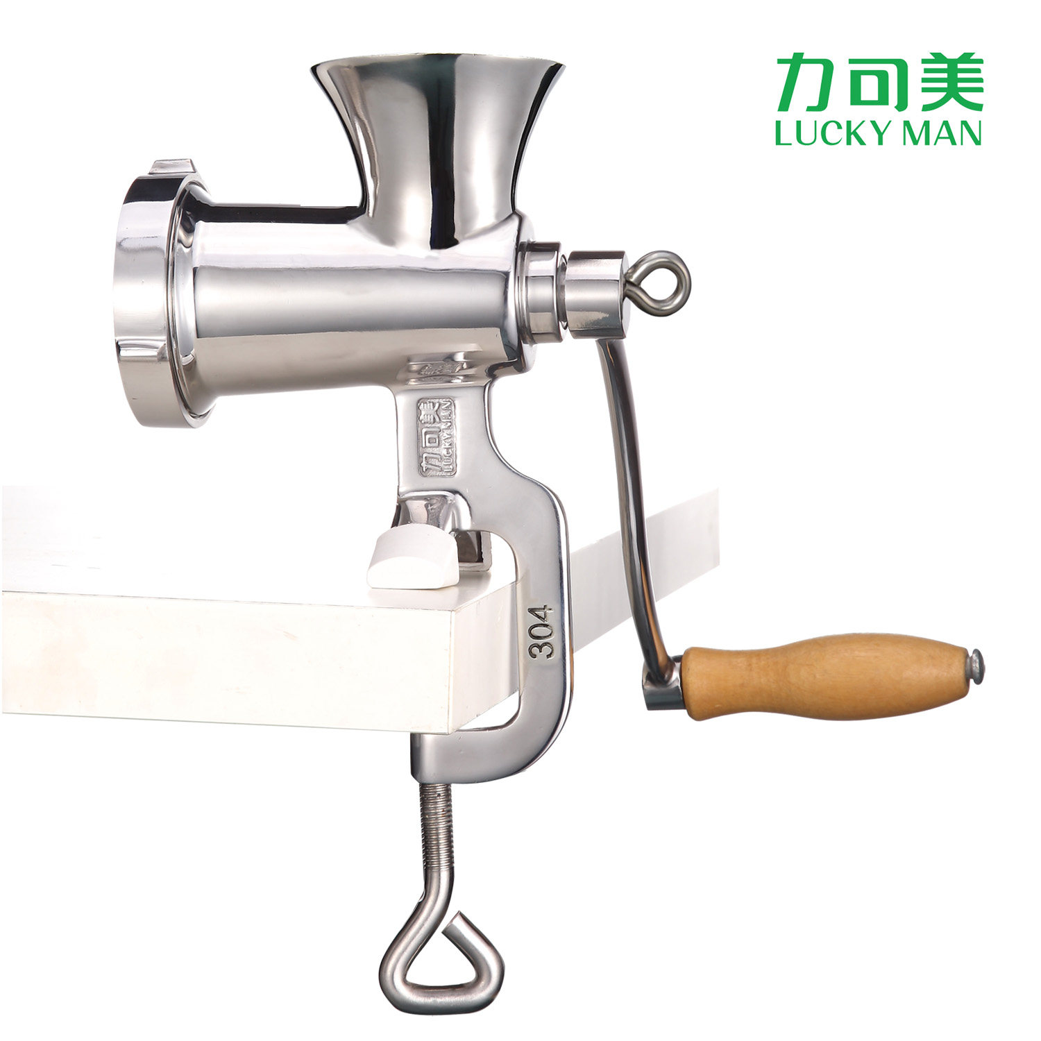 手动不锈钢绞肉机力可美家用手摇碎肉绞菜馅磨粉灌香肠器多功能