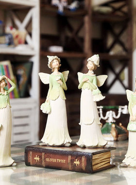 美式乡村风天使咖啡厅酒吧装饰品