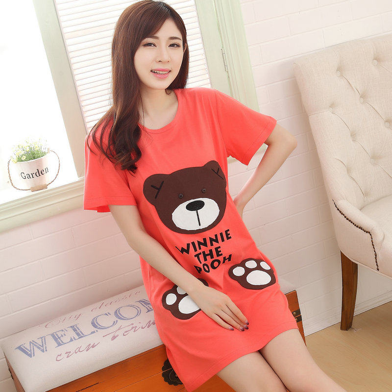 睡裙夏季纯棉短袖宽松可爱连衣裙子 俏梦琪睡裙