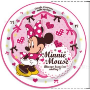 粉色米妮主题餐具生日派对聚会一次性纸盘纸杯纸巾桌布布置餐盘,淘宝优惠券,粉丝福利购,淘宝优惠卷