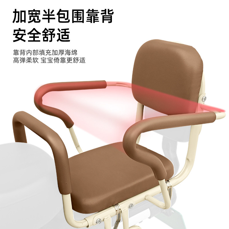 自行车儿童座椅后座椅大童坐椅后置山地车折叠单车小孩后坐架安全,淘宝优惠券,粉丝福利购,淘宝优惠卷