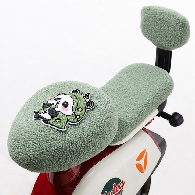 Yadi electric car seat cover autumn and winter thick velvet warm Emma small battery car seat cover cartoon cute universal