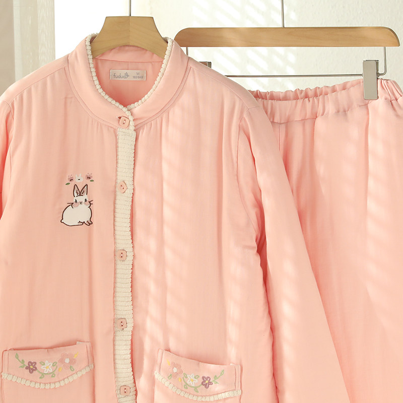 富朵秋冬三层棉袄月子服孕产妇加厚保暖睡衣防风抗寒可外穿家居服,淘宝优惠券,粉丝福利购,淘宝优惠卷