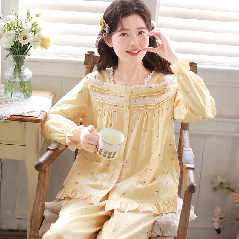 富朵春夏纯棉纱布月子服孕妇睡衣薄款坐月子哺乳衣产妇待产家居服,淘宝优惠券,粉丝福利购,淘宝优惠卷