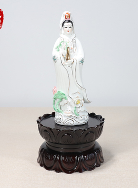 家用供奉佛像观音菩萨莲花台供佛