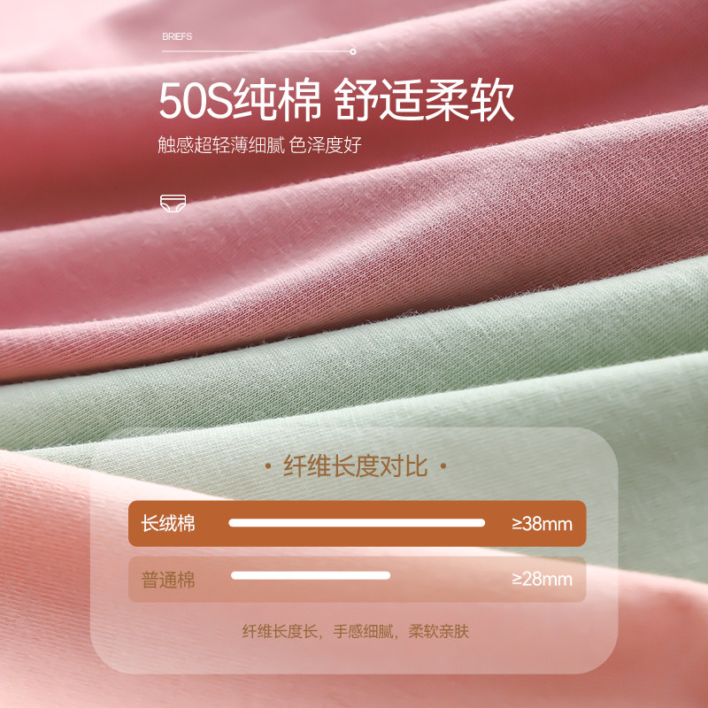 三枪高腰女士纯棉抑菌100%棉三角裤 三枪杭州女三角裤