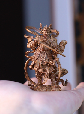 佛香天逸紫铜四大天王摆件
