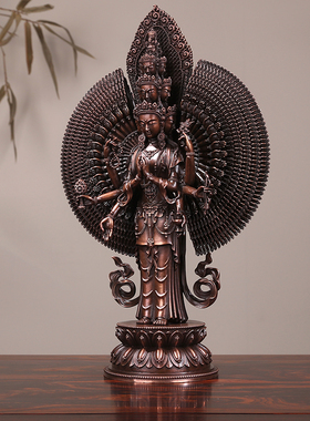 佛香天逸铜千手观音摆件