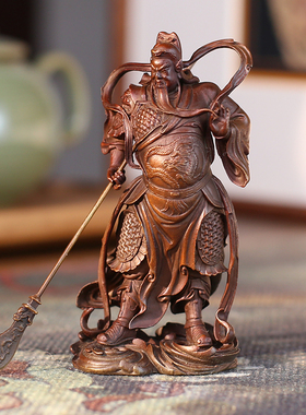 佛香天逸 铜伽蓝韦陀菩萨铜佛像家用关公武财神佛堂摆件小佛