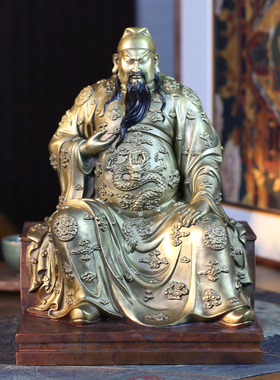 佛香天逸四大财神铜摆件