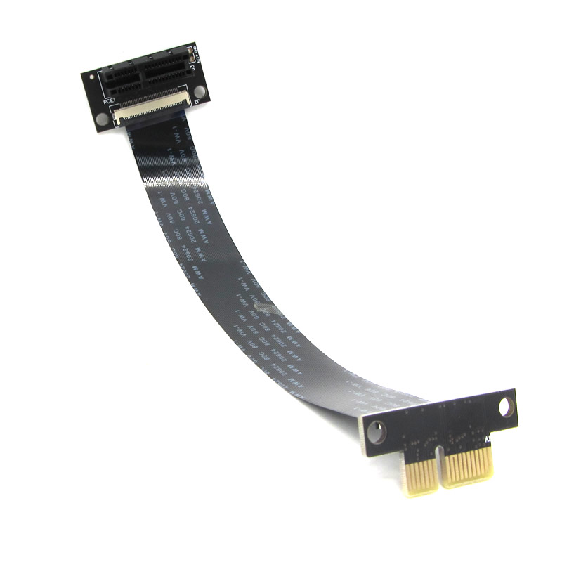 PCI-E3.0 36p转声卡网卡延长线小插槽 90度 pciex1立式转接线 1X-图0