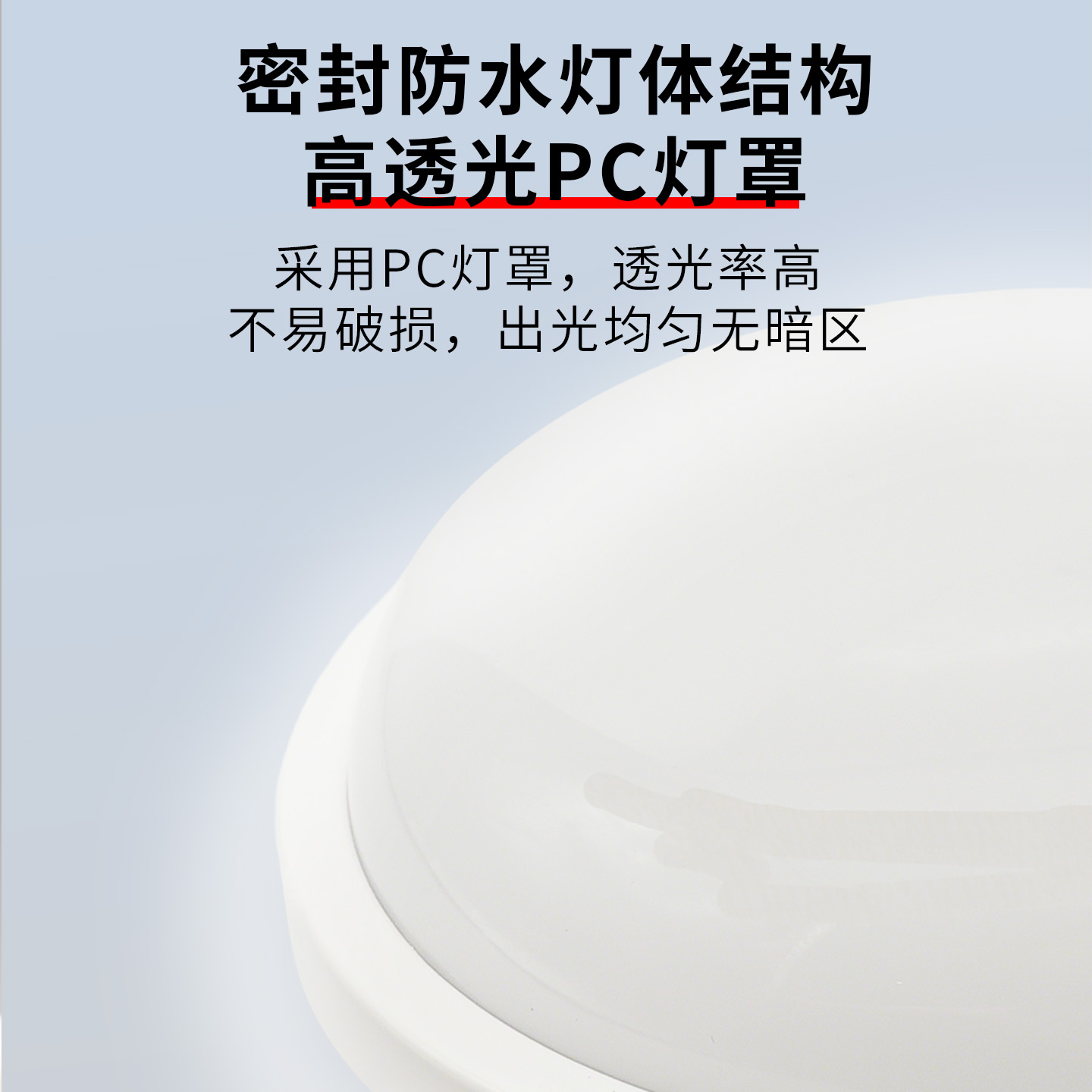 IP65户外防水吸顶灯LED阳台浴室屋檐阳光房凉亭85-265V电压三防灯 - 图1