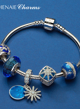 diy925银手链吊坠