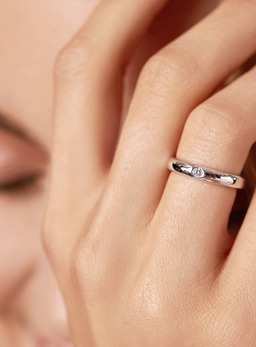 ATHENAIE925银简约情侣戒指