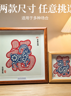 套色十二生肖福相框装饰画送老外
