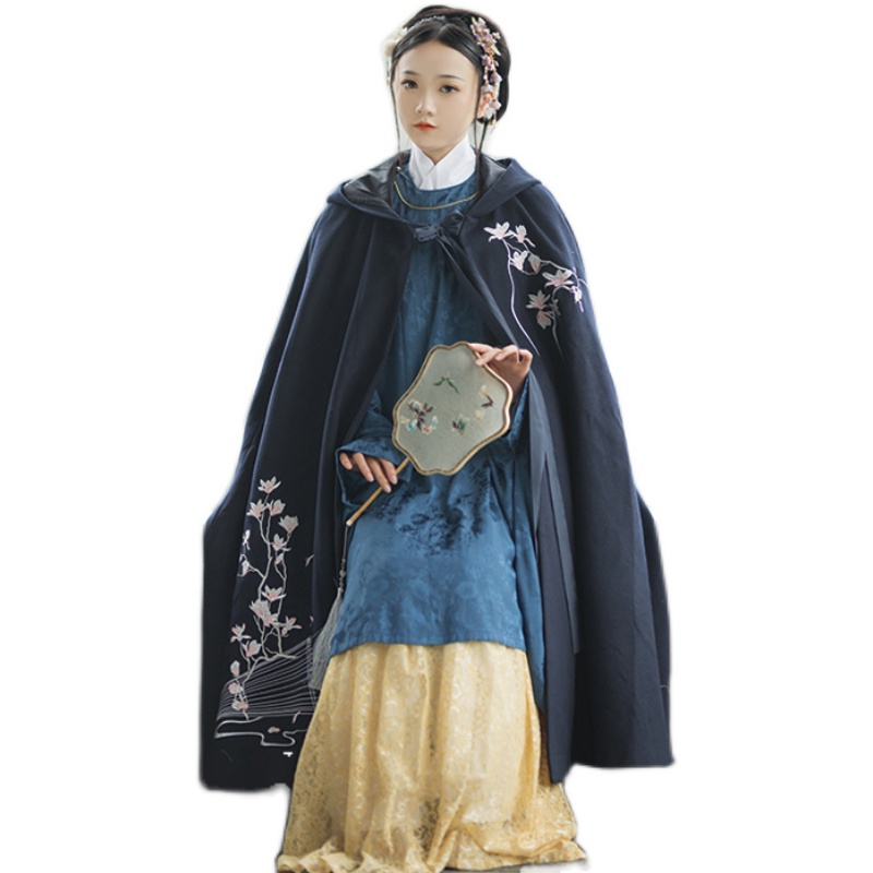 【烟雨兰香】笙弦纪原创自制汉服斗篷刺绣古风披风披肩长款秋冬女 - 图3