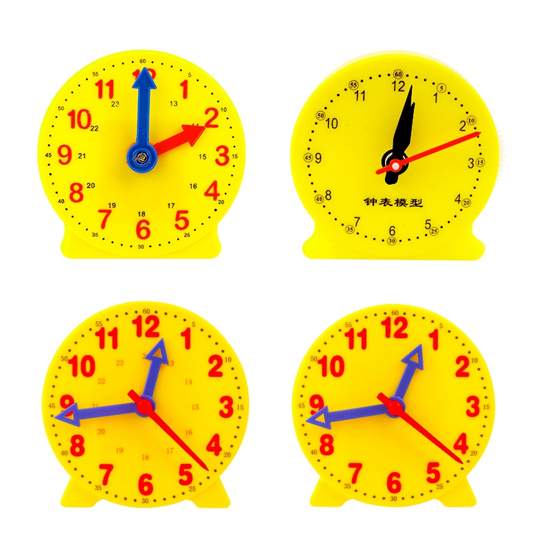 Kids Fun Educational Toys Gift Clock Learning Time Math School Teaching Aids 