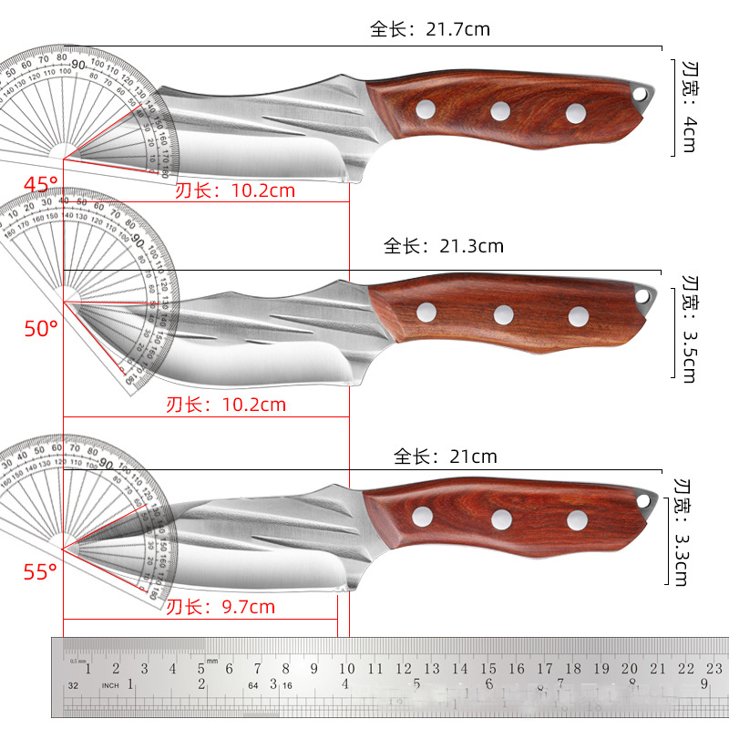 锻打手把肉小刀户外把玩小刀便携式锋利多用分割肉刀家用水果刀具 - 图2