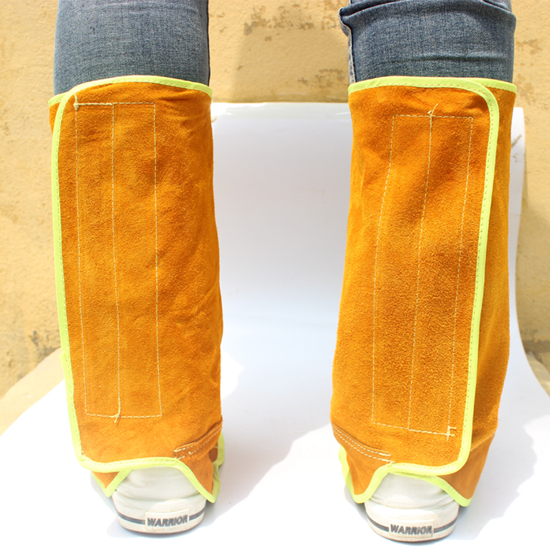 牛皮护脚罩电焊护脚 护腿 脚盖电焊工防烫劳保防护脚套护脚盖 - 图2