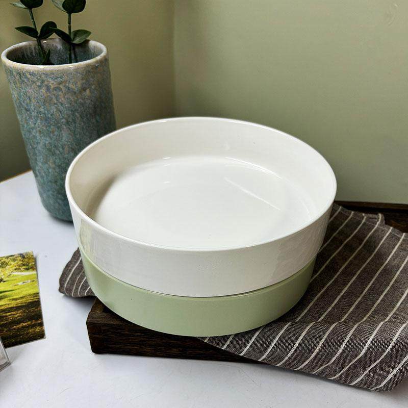 釉下彩高级感马克龙色陶瓷碗西餐甜品碗轻奢家用深盘水果沙拉盘子,淘宝优惠券,粉丝福利购,淘宝优惠卷