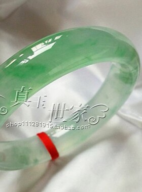 处理翡翠色手镯满阳绿晴水冰翠飘花冰透女款平安玉石手镯捡漏高端