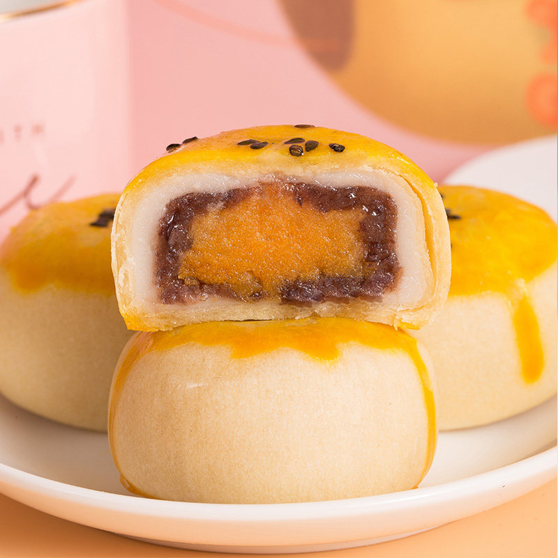 依梵蒂蛋黄酥雪媚娘早餐好吃的麻薯 依梵蒂食品传统糕点