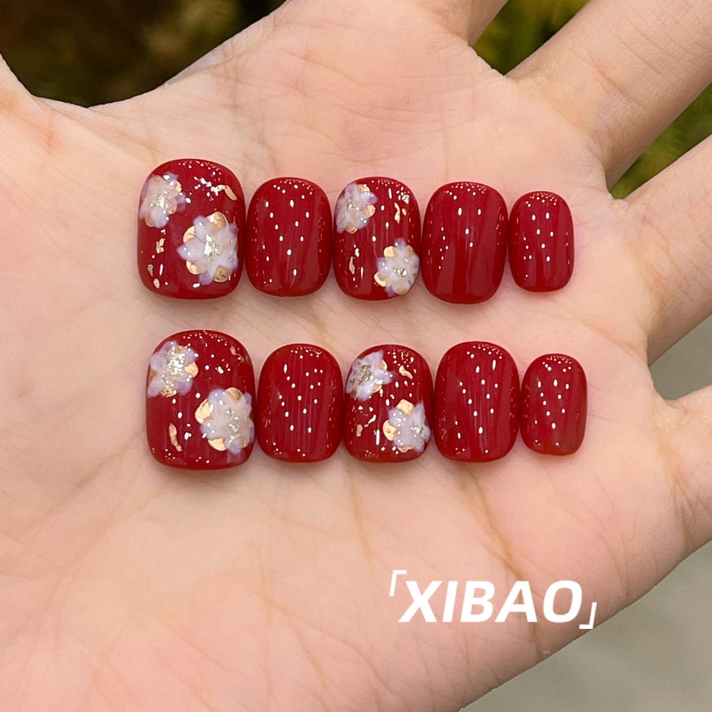 红色穿戴甲2025新款高级感新年穿戴美甲短款手工绝美显白指甲贴片,淘宝优惠券,粉丝福利购,淘宝优惠卷