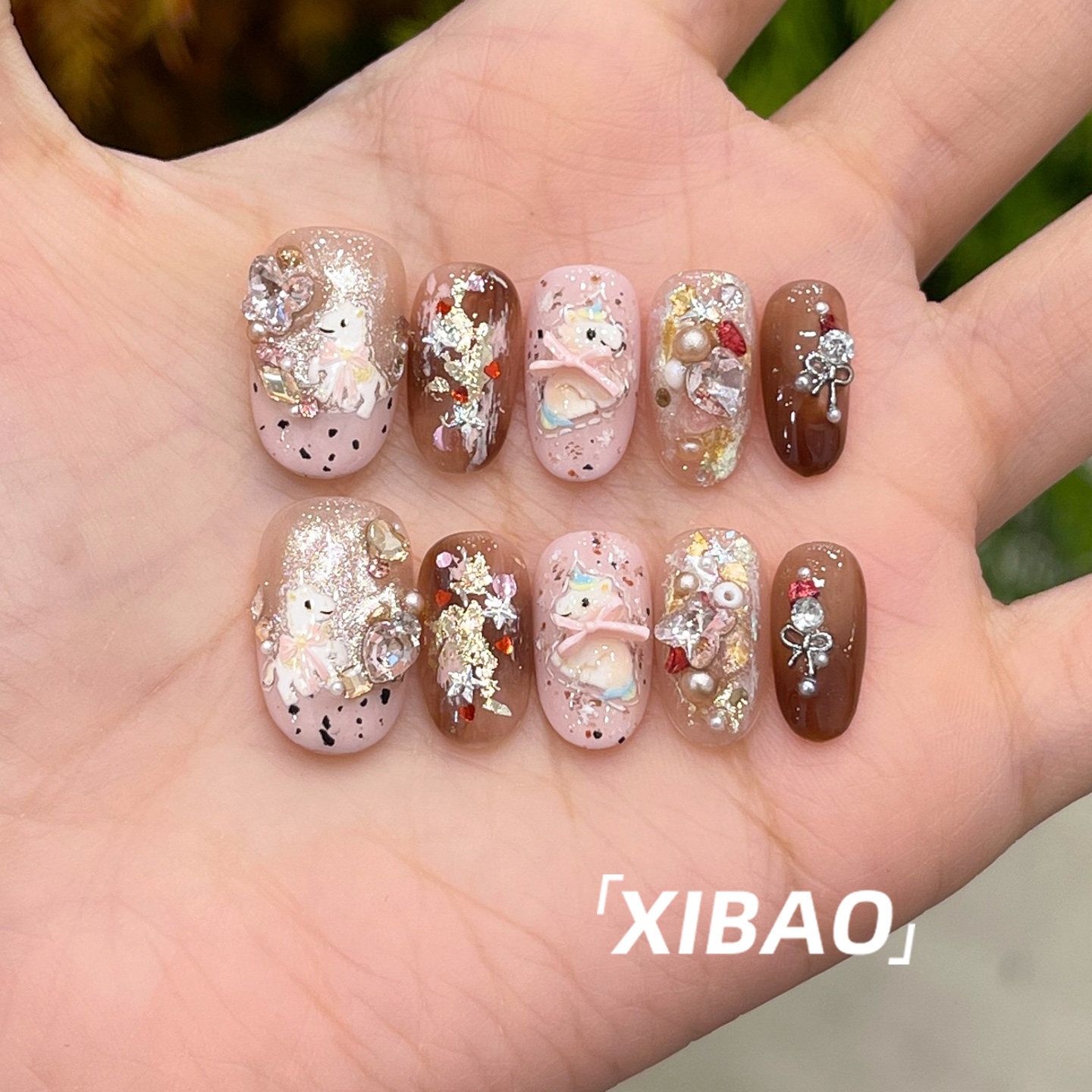 马年穿戴甲轻奢高级感短款指甲贴片2025新款手工绝美新年穿戴美甲,淘宝优惠券,粉丝福利购,淘宝优惠卷