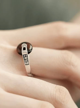 中国风平安扣戒指女时来运转民族风小众开口指环铜钱个性食指戒潮
