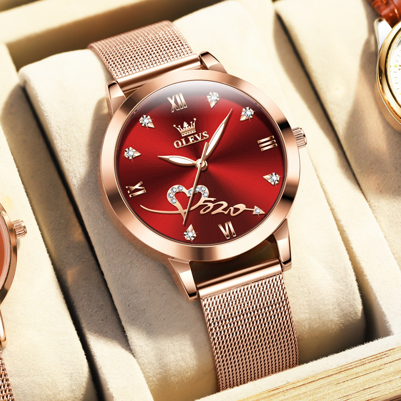 瑞士新款正品牌女士名牌时尚手表 olevs欧利时持诚国产腕表